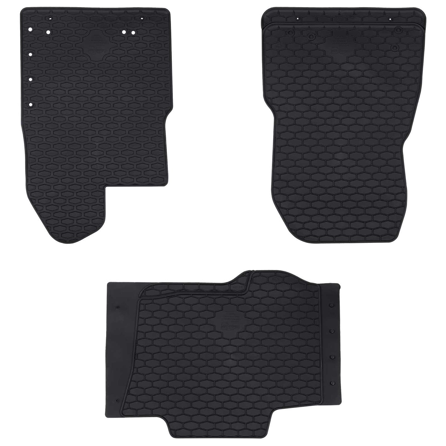 Bilmåtte 3 pcs Sort Gummi