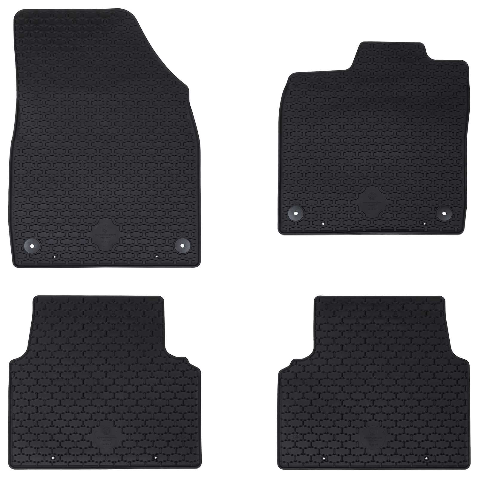 Bilmåtter i gummi - 4 stk, sort, passer til VW ID.3 (2019-) og Cupra Born (2021-)