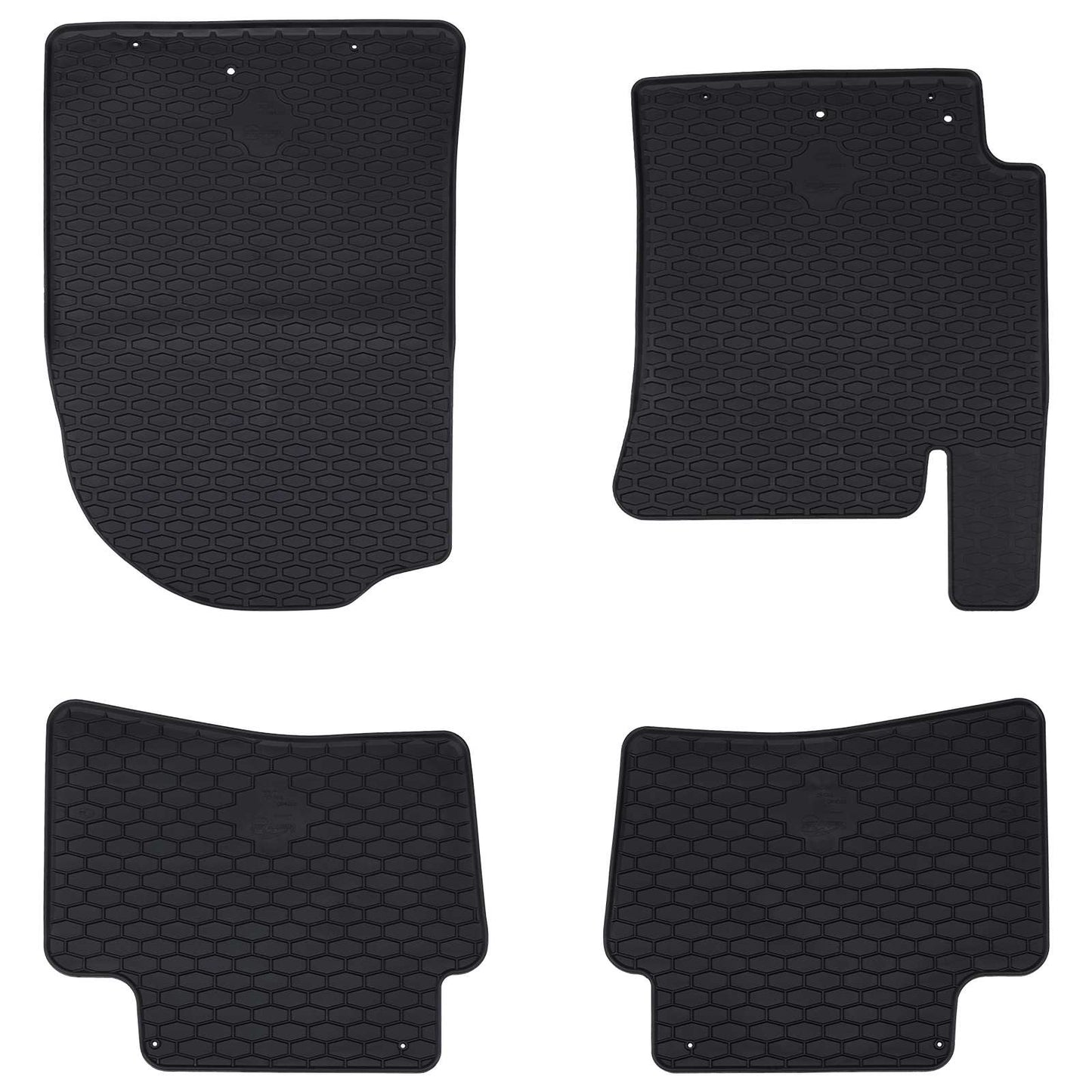 Bilmåtte 4 pcs Sort Egnet til Kia RIO, STONIC 2017- Gummi