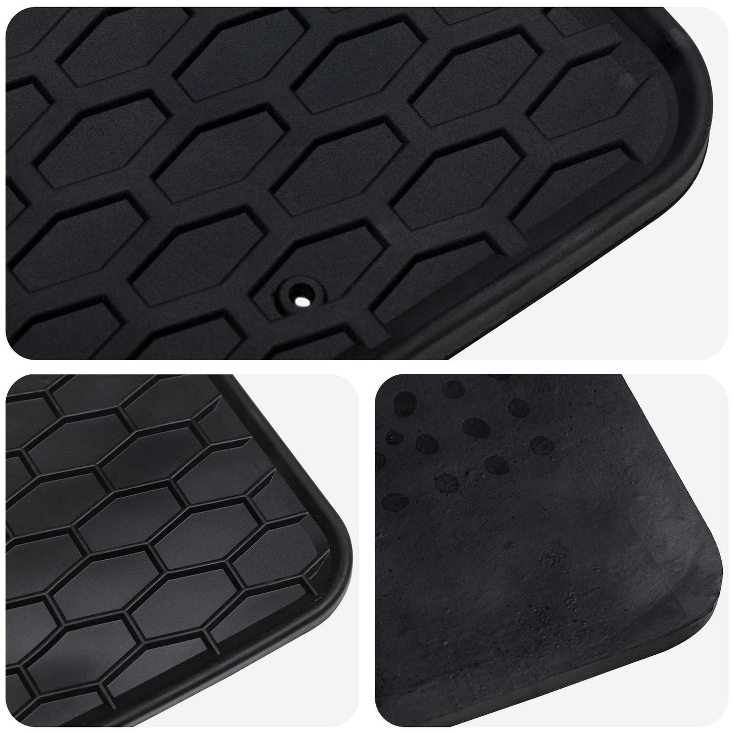 Bilmåtte 4 pcs Sort Passer til Tesla MODEL 3 2017- 4D Aft Gummi