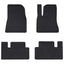 Bilmåtte 4 pcs Sort Passer til Tesla MODEL 3 2017- 4D Aft Gummi
