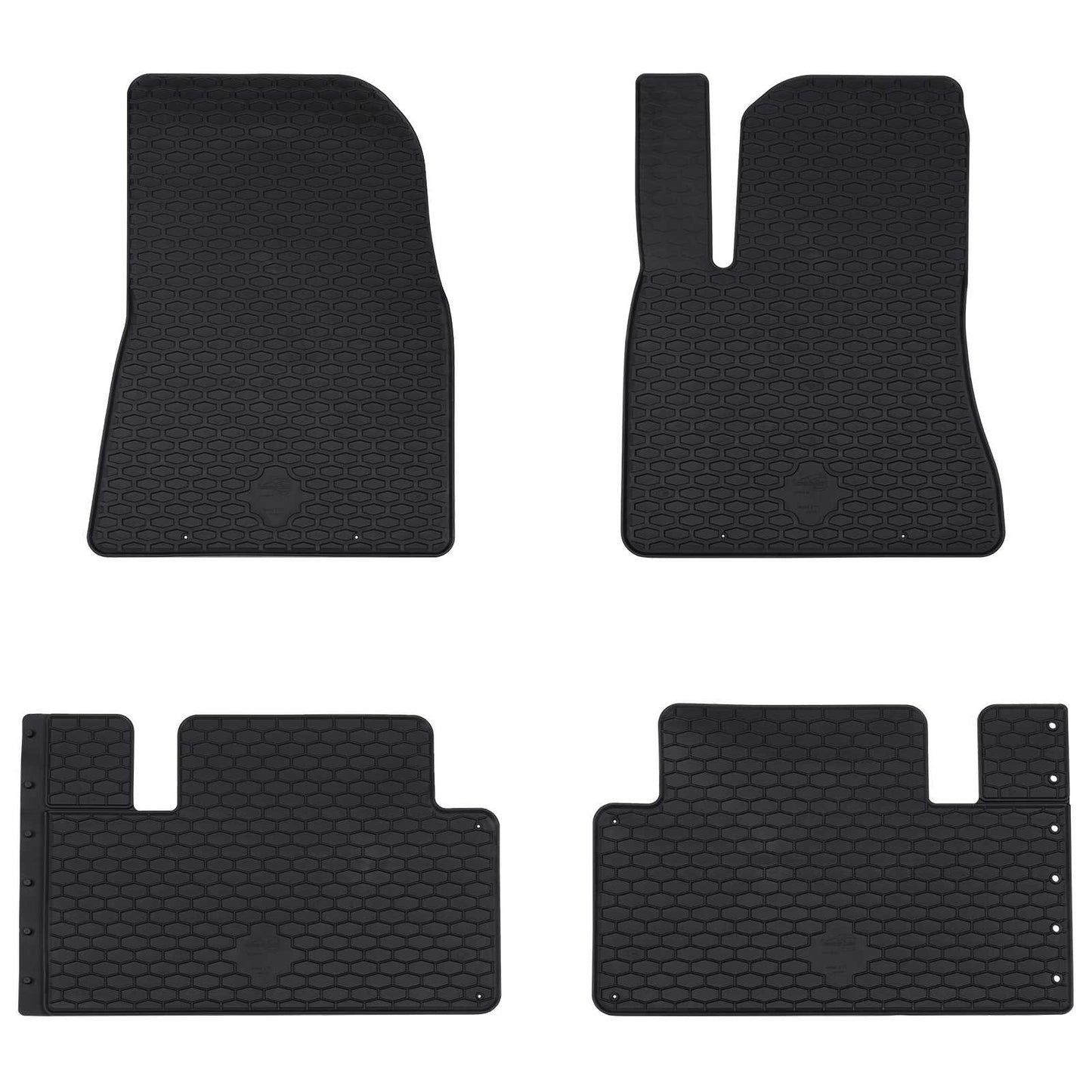 Bilmåtte 4 pcs Sort Passer til Tesla MODEL 3 2017- 4D Aft Gummi