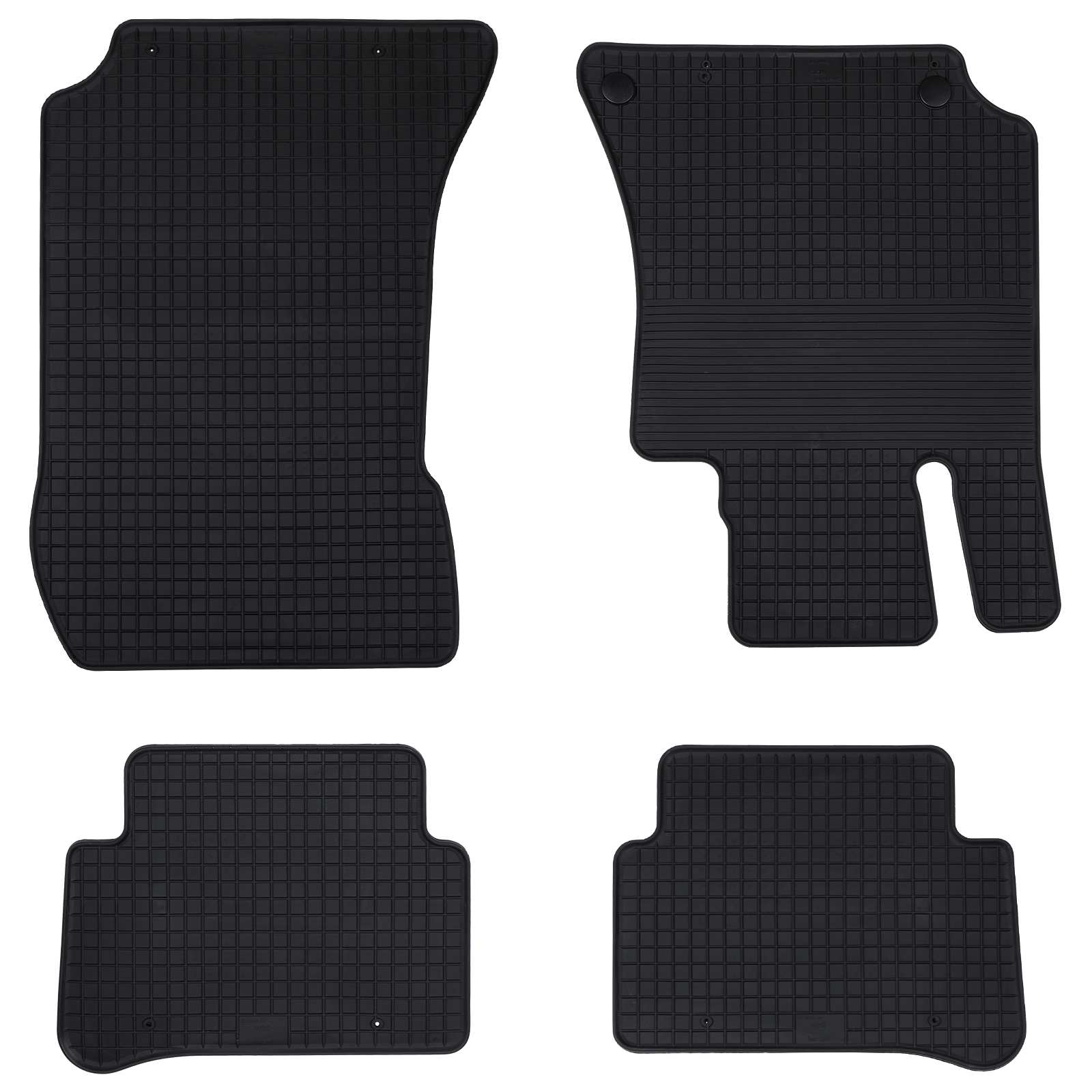 Bilmåtter 4 stk - sort gummi - passer til Mercedes E (W212) 2009-2016