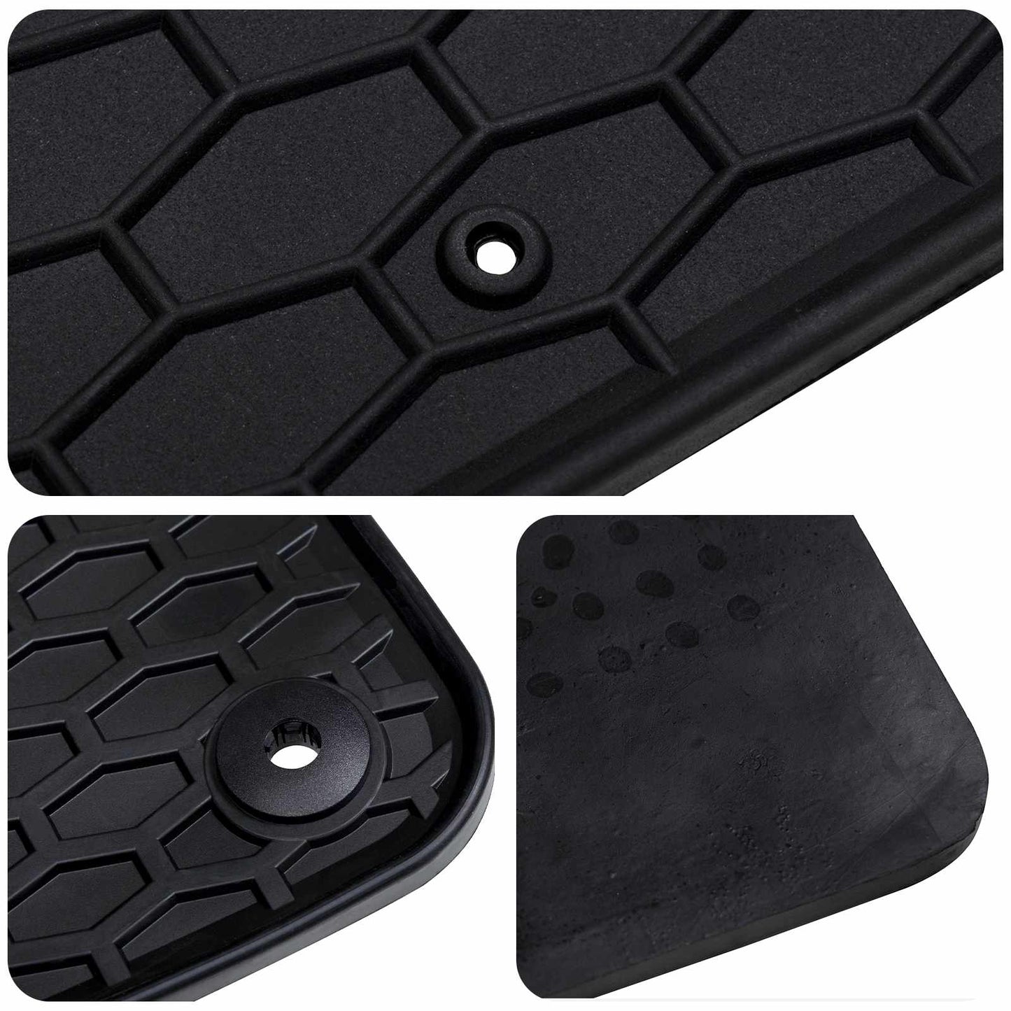 Bilmåtte 4 pcs Sort passer til CITROEN C3 AIRCROSS 2017- Gummi