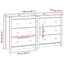 Sideboard 2 pcs VoksBrun 140 x 35 x 80 cm Massivt fyrretræ