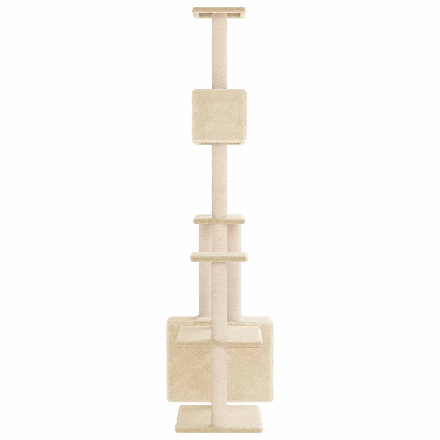 Kattetræ med sisal klatreposter Cremefarvet 177,5 cm