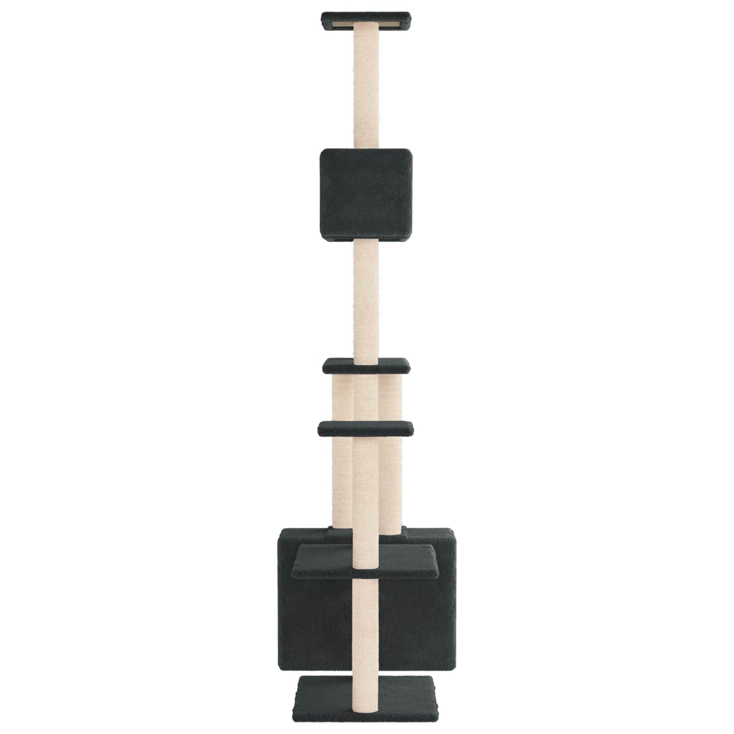 Kattetræ med sisal klatreposter Mørkegrå 177,5 cm