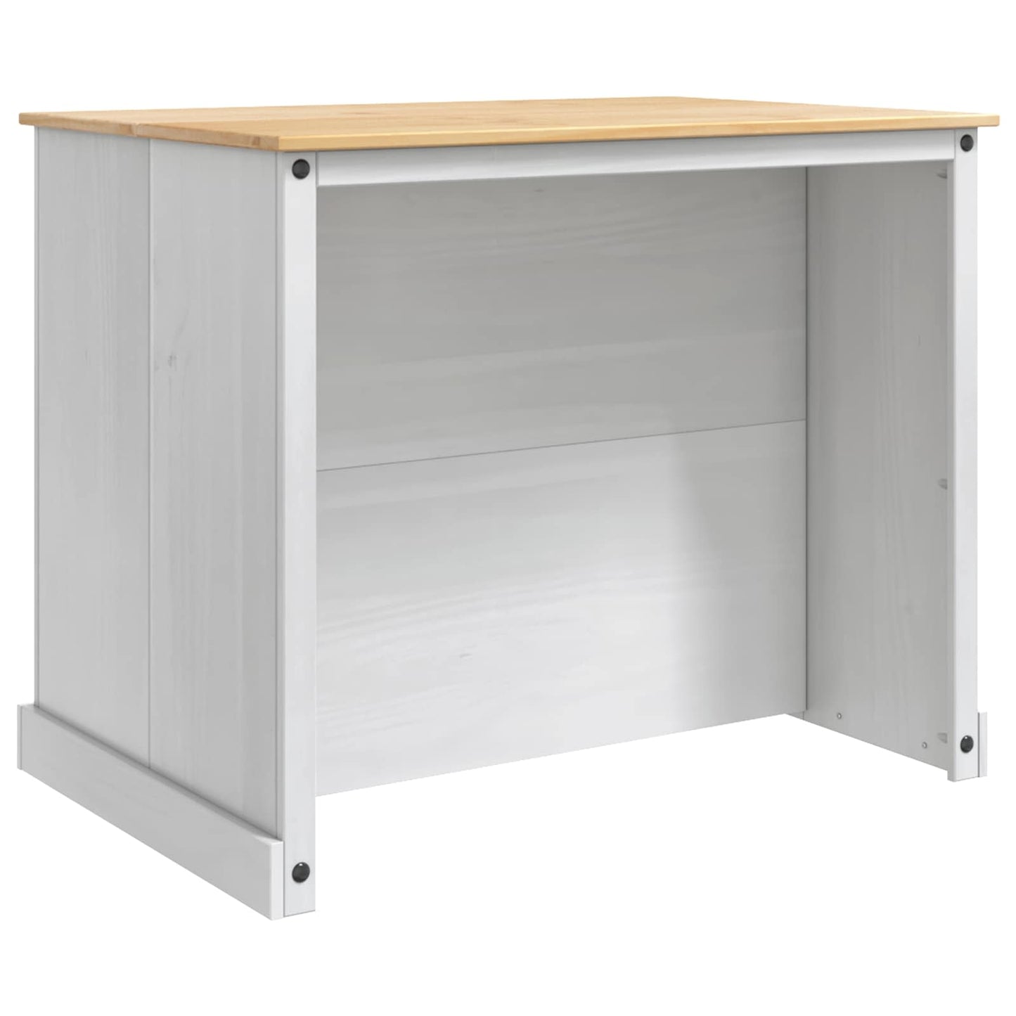 Køkkenvogn 2 pcs Hvid og Honning Voks 112 x 77 x 91,5 cm