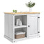 Køkkenvogn 2 pcs Hvid og Honning Voks 112 x 77 x 91,5 cm