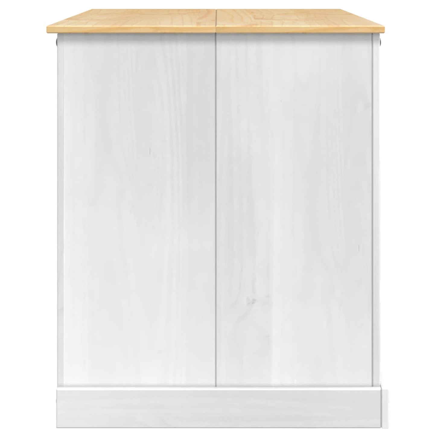 Køkkenvogn 2 pcs Hvid og Honning Voks 112 x 77 x 91,5 cm