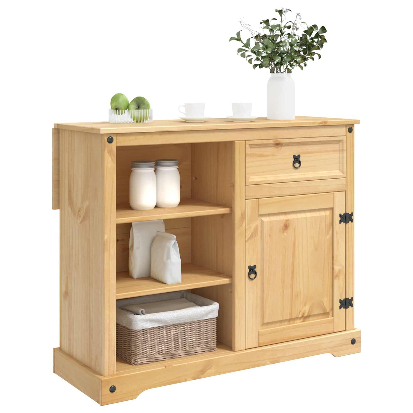 Køkkenvogn 2 pcs Honning Voks 112 x 70 x 91,5 cm Massiv fyr
