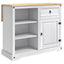 Køkkenvogn 2 pcs Hvid og Honning Voks 112 x 70 x 91,5 cm