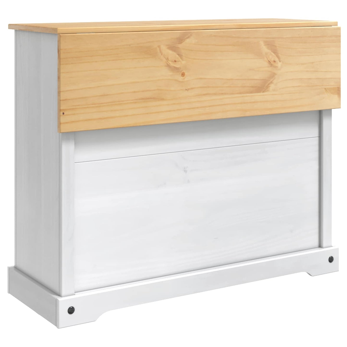 Køkkenvogn 2 pcs Hvid og Honning Voks 112 x 70 x 91,5 cm