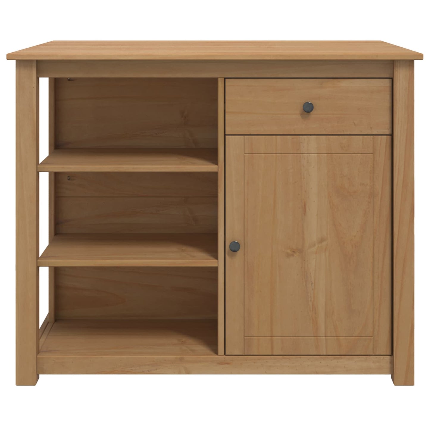 Køkkenvogn med hylde PANAMA 2 pcs Honning Voks 112 x 77 x 90 cm