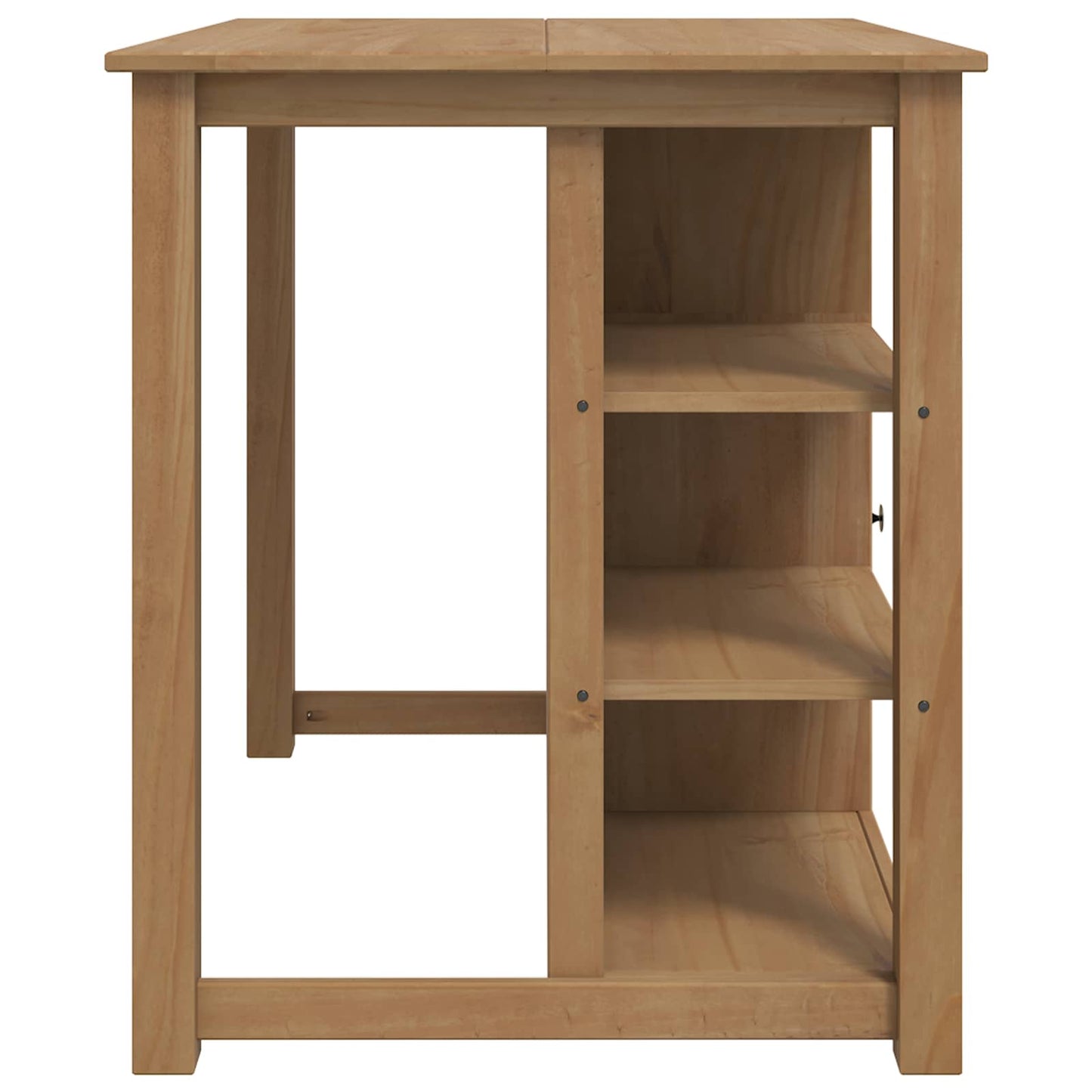 Køkkenvogn med hylde PANAMA 2 pcs Honning Voks 112 x 77 x 90 cm