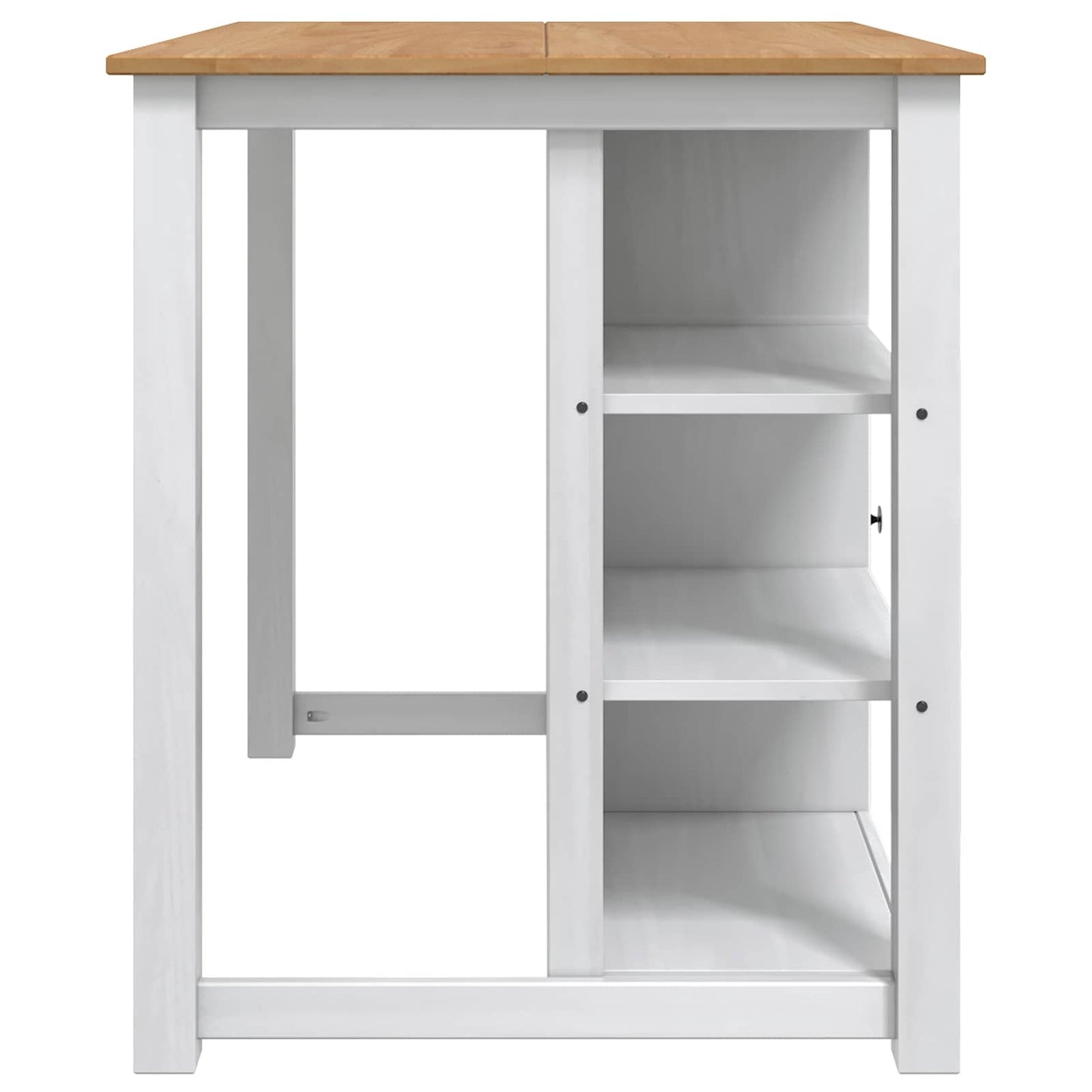Køkkenvogn PANAMA 2 pcs Hvid og Honning Voks 112 x 77 x 90 cm