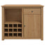 Køkkenvogn med dør PANAMA 2 pcs Honning Voks 112 x 77 x 90 cm