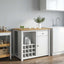 Køkkenvogn PANAMA 2 pcs Hvid og Honning Voks 112 x 77 x 90 cm