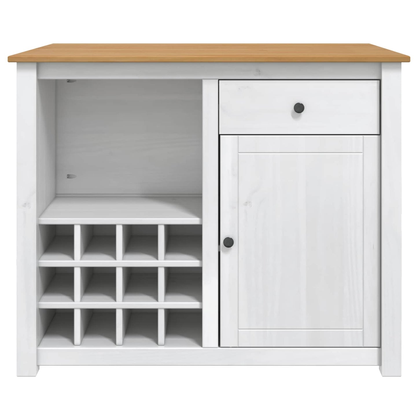 Køkkenvogn PANAMA 2 pcs Hvid og Honning Voks 112 x 77 x 90 cm