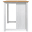 Køkkenvogn PANAMA 2 pcs Hvid og Honning Voks 112 x 77 x 90 cm