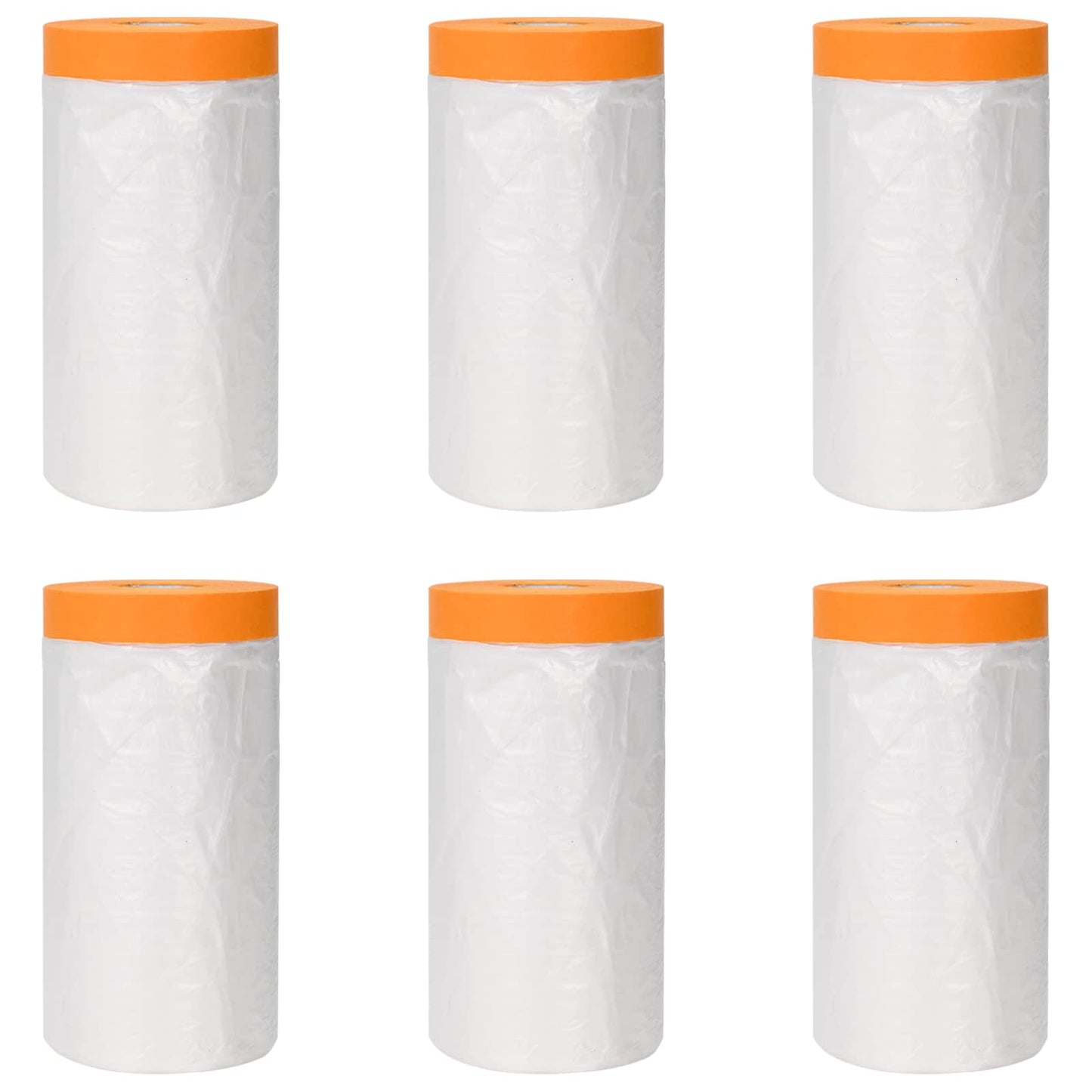 Støvbetræk med klæbende tape 6 pcs Transparent 110 x 3300 cm