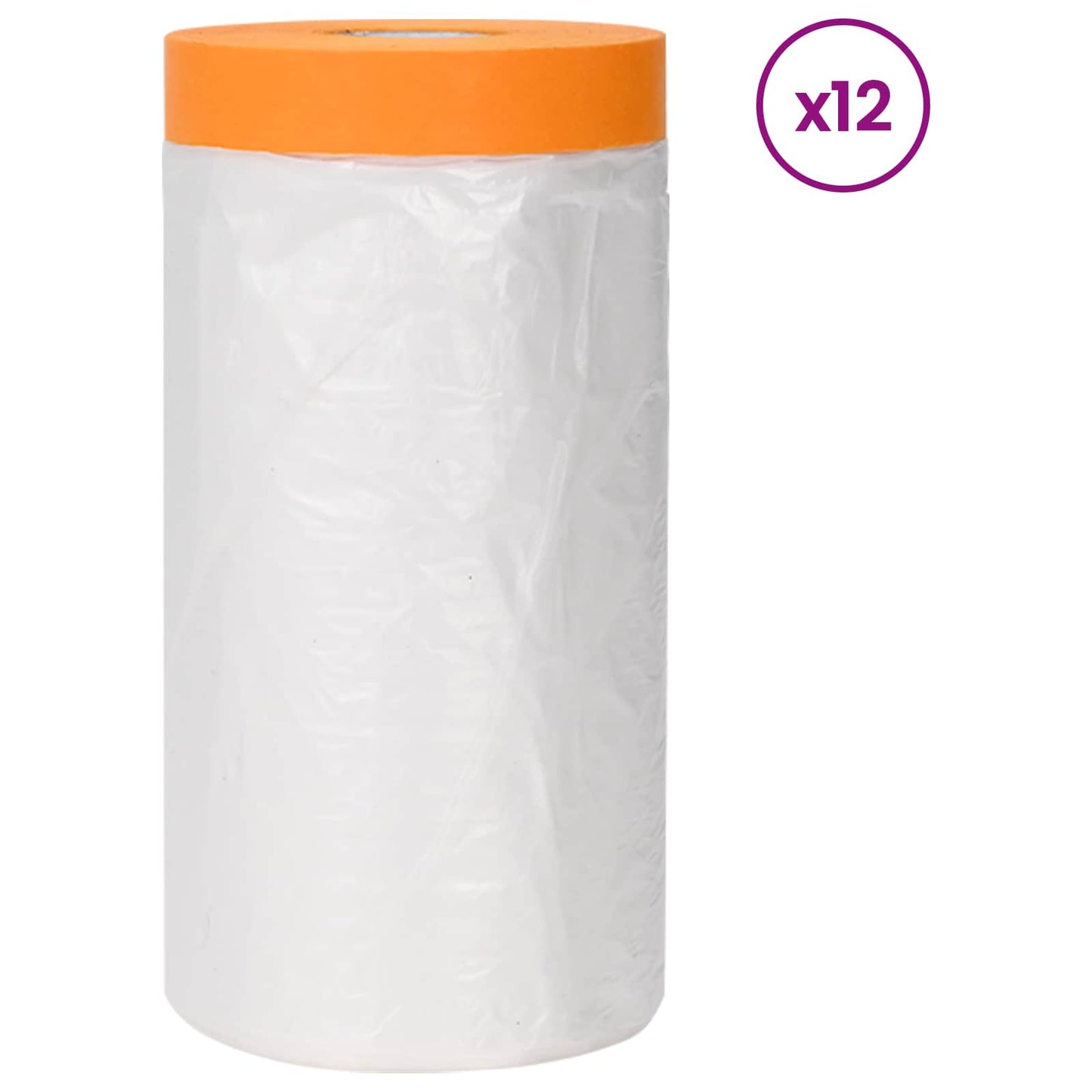 Støvbetræk med klæbende tape 12 pcs Transparent 110 x 3300 cm