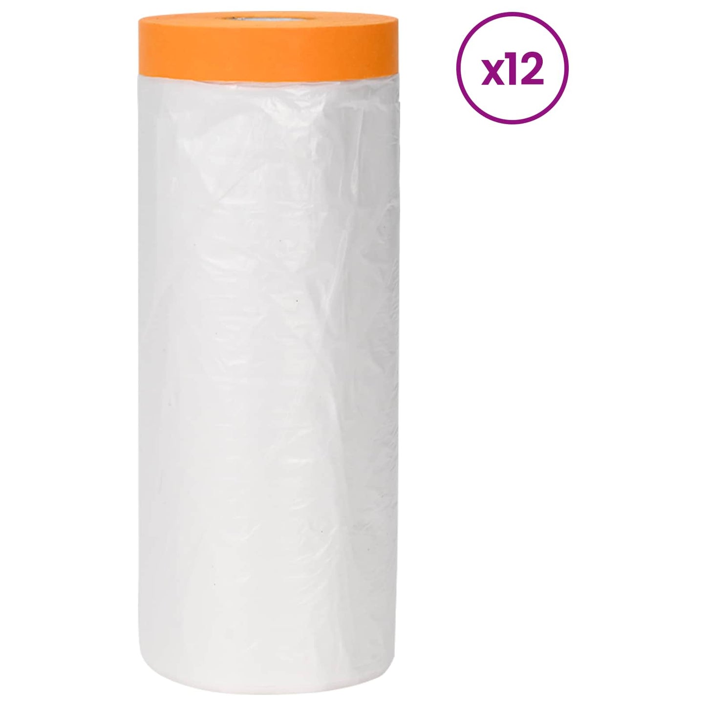 Støvbetræk med klæbende tape 12 pcs Transparent 270 x 1600 cm