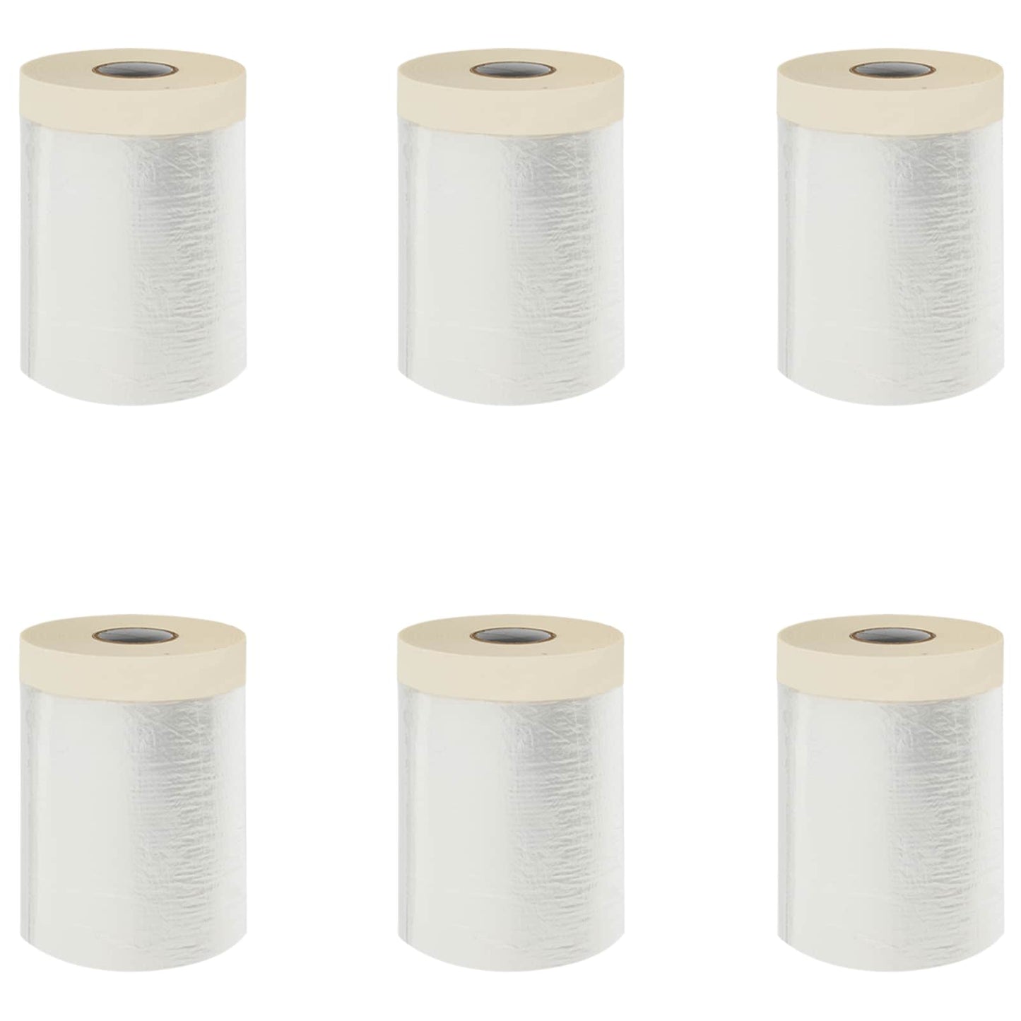 Støvdragt med klæbende tape 6 pcs Transparent 55 x 3300 cm HDPE