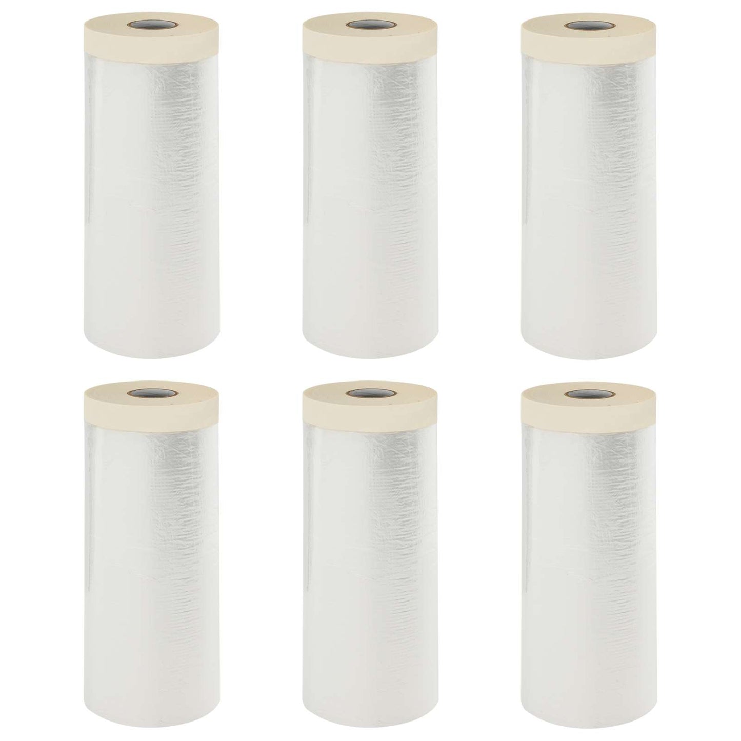 Støvdragt med klæbende tape 6 pcs Transparent 140 x 3300 cm