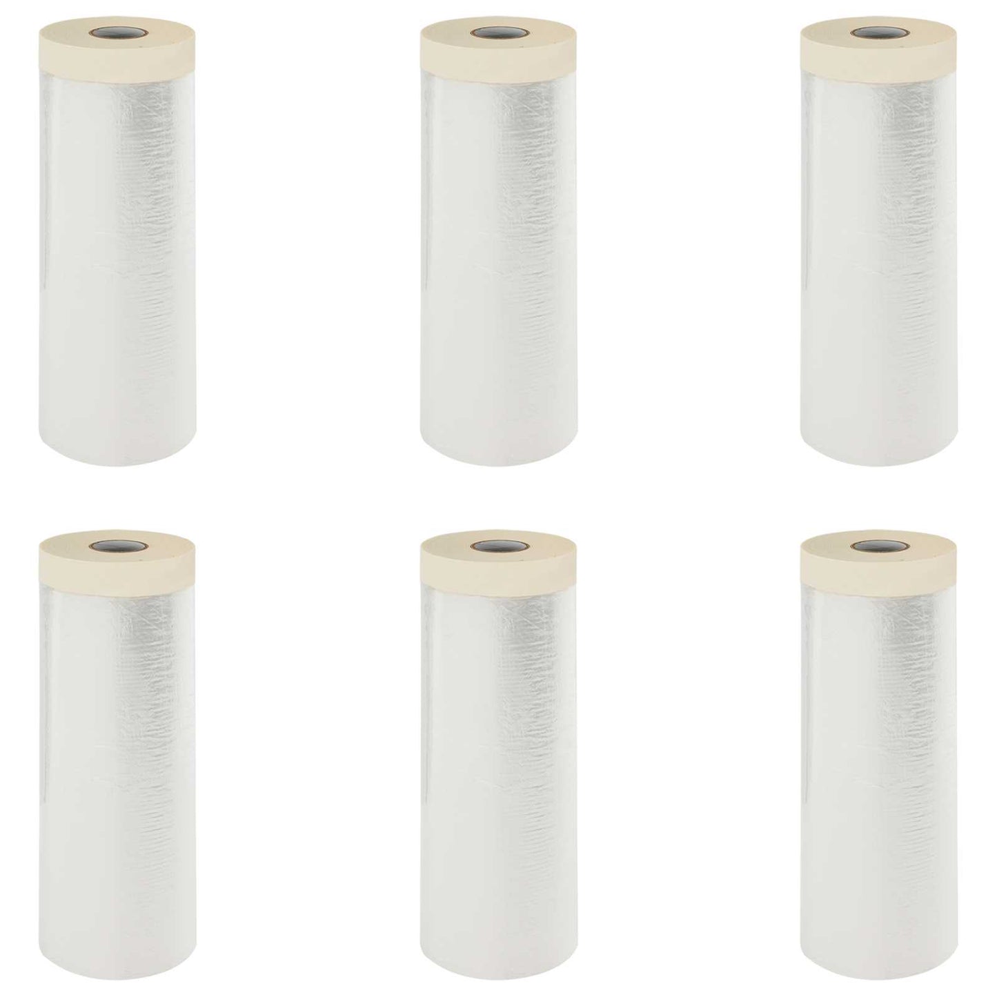 Støvdragt med klæbende tape 6 pcs Transparent 210 x 2000 cm