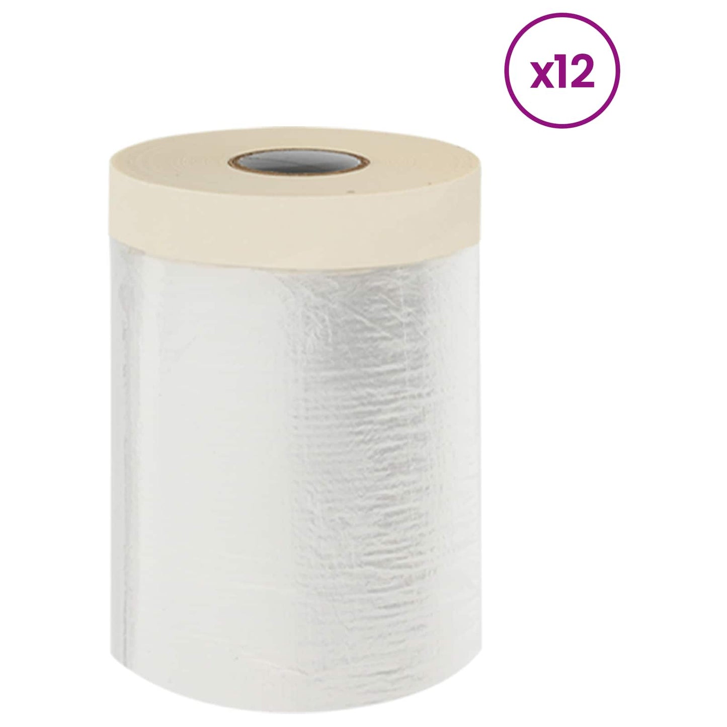 Støvdragt med klæbende tape 12 pcs Transparent 55 x 3300 cm