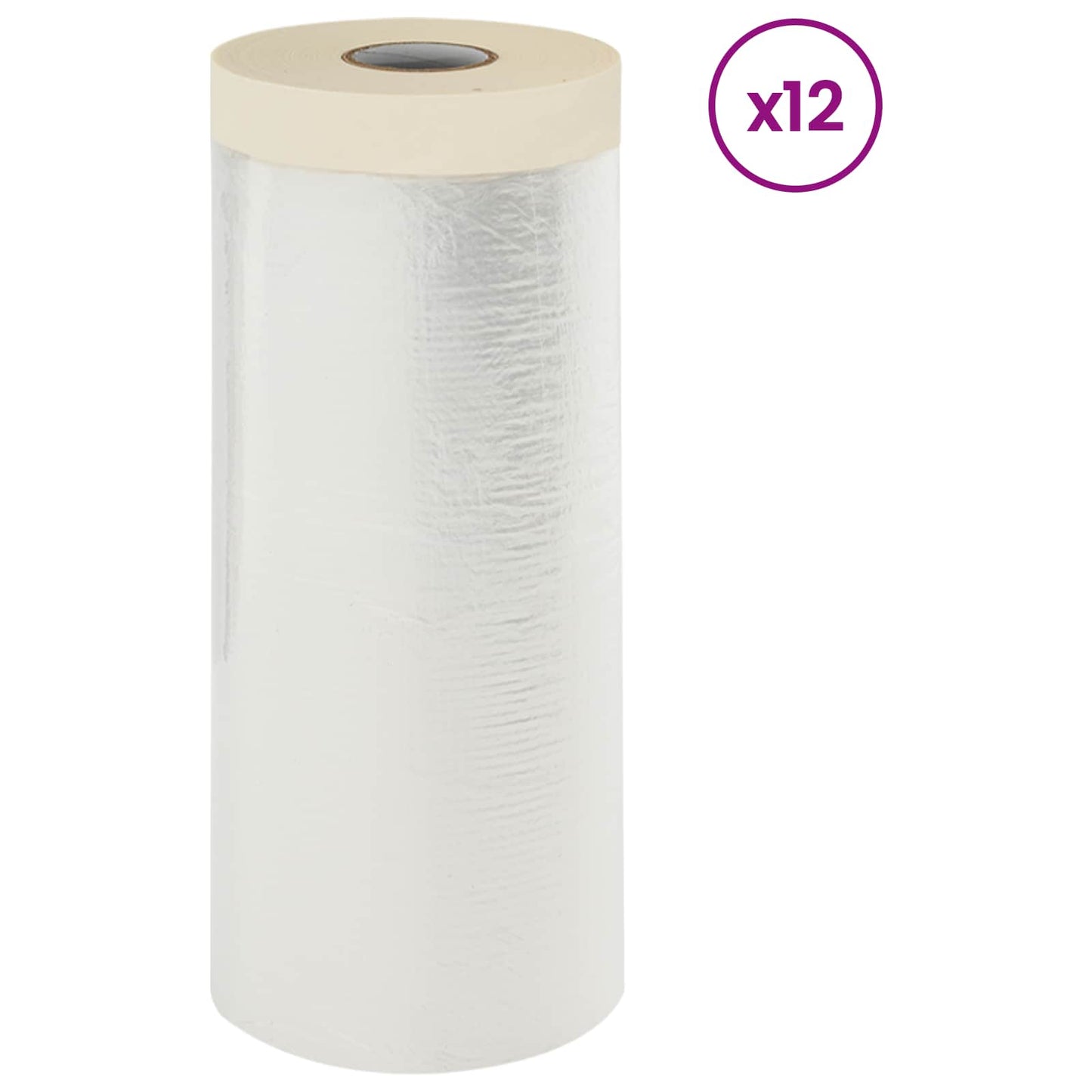 Støvdragt med klæbende tape 12 pcs Transparent 140 x 3300 cm