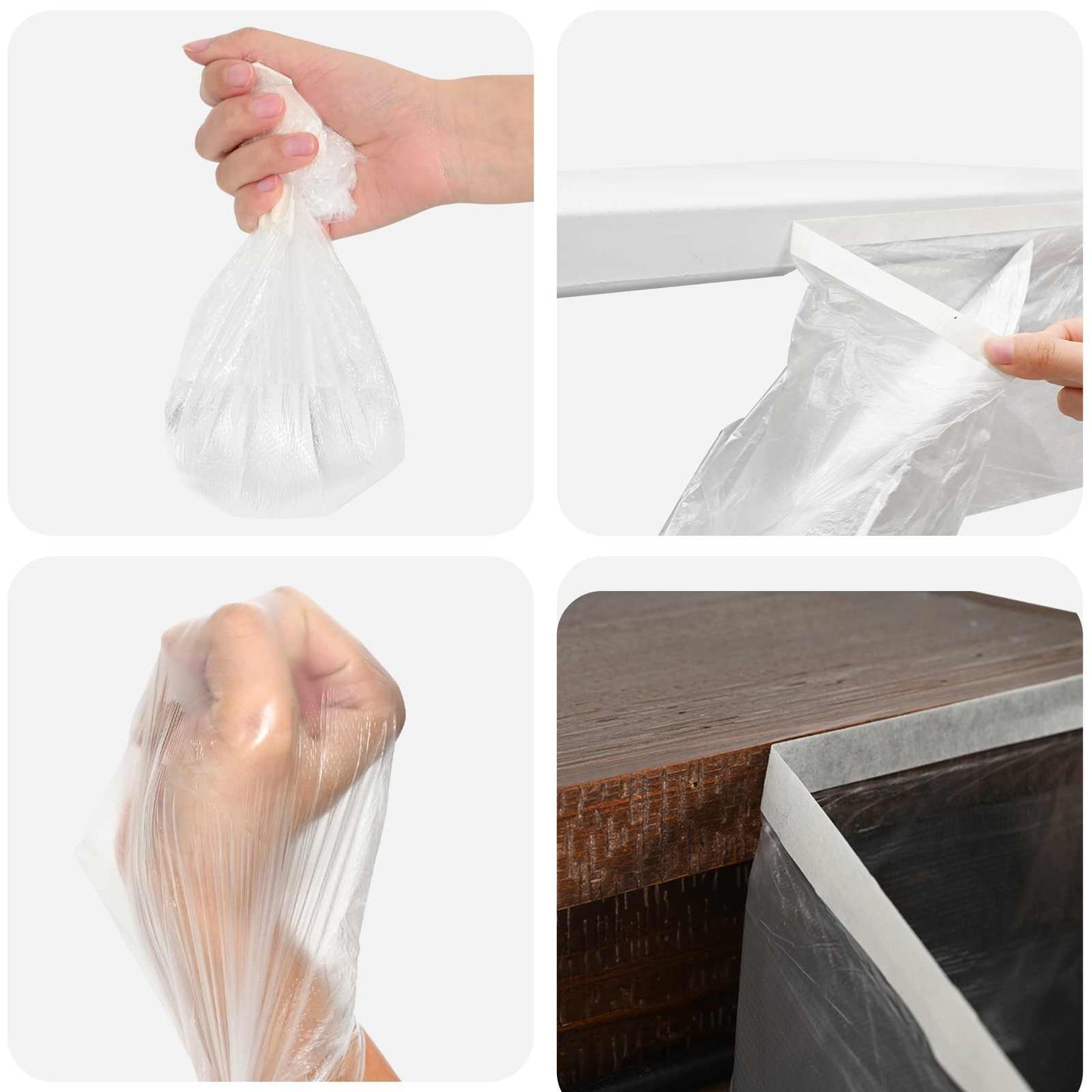 Støvdragt med klæbende tape 12 pcs Transparent 270 x 1600 cm