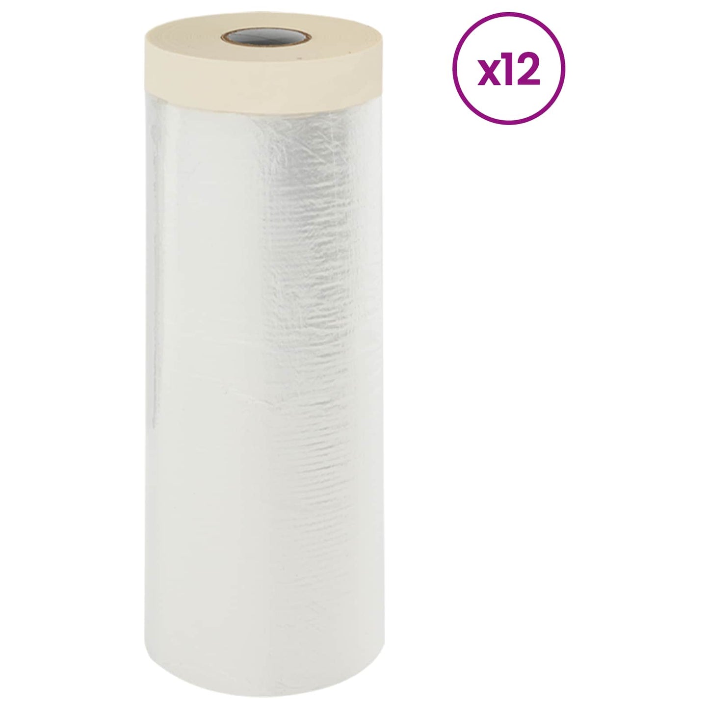 Støvdragt med klæbende tape 12 pcs Transparent 270 x 1600 cm