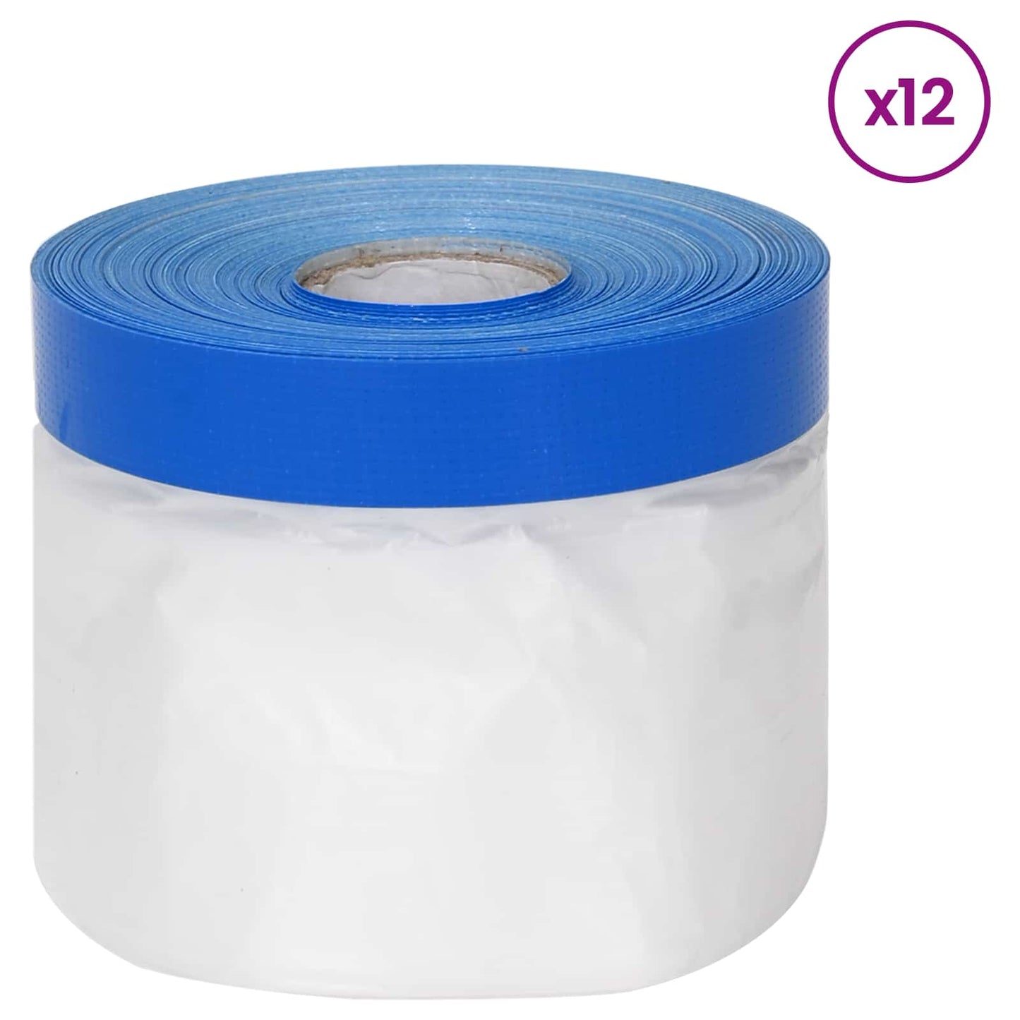 Maske film med klæbende tape 12 pcs Gennemsigtig og blå
