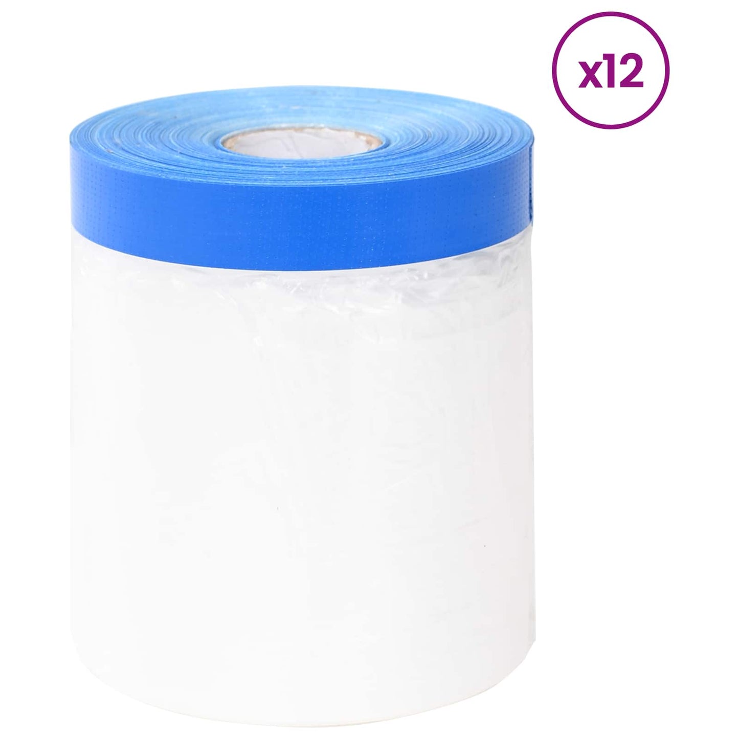 Maske film med klæbende tape 12 pcs Gennemsigtig og blå