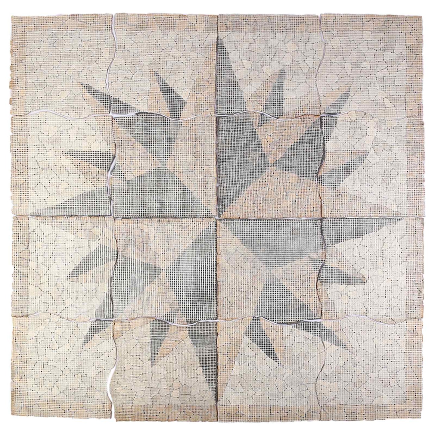 Mosaikfliser Vind Mønster Flerfarvet 120 x 120 cm Marmor