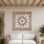 Mosaikfliser med blomsterdesign Flerfarvet 120 x 120 cm Marmor
