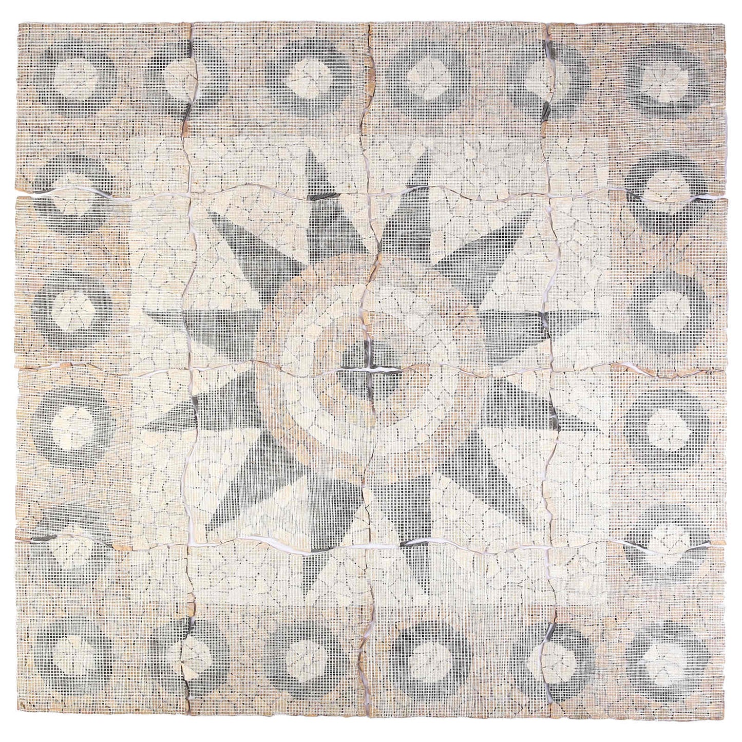 Mosaikfliser med blomsterdesign Flerfarvet 120 x 120 cm Marmor