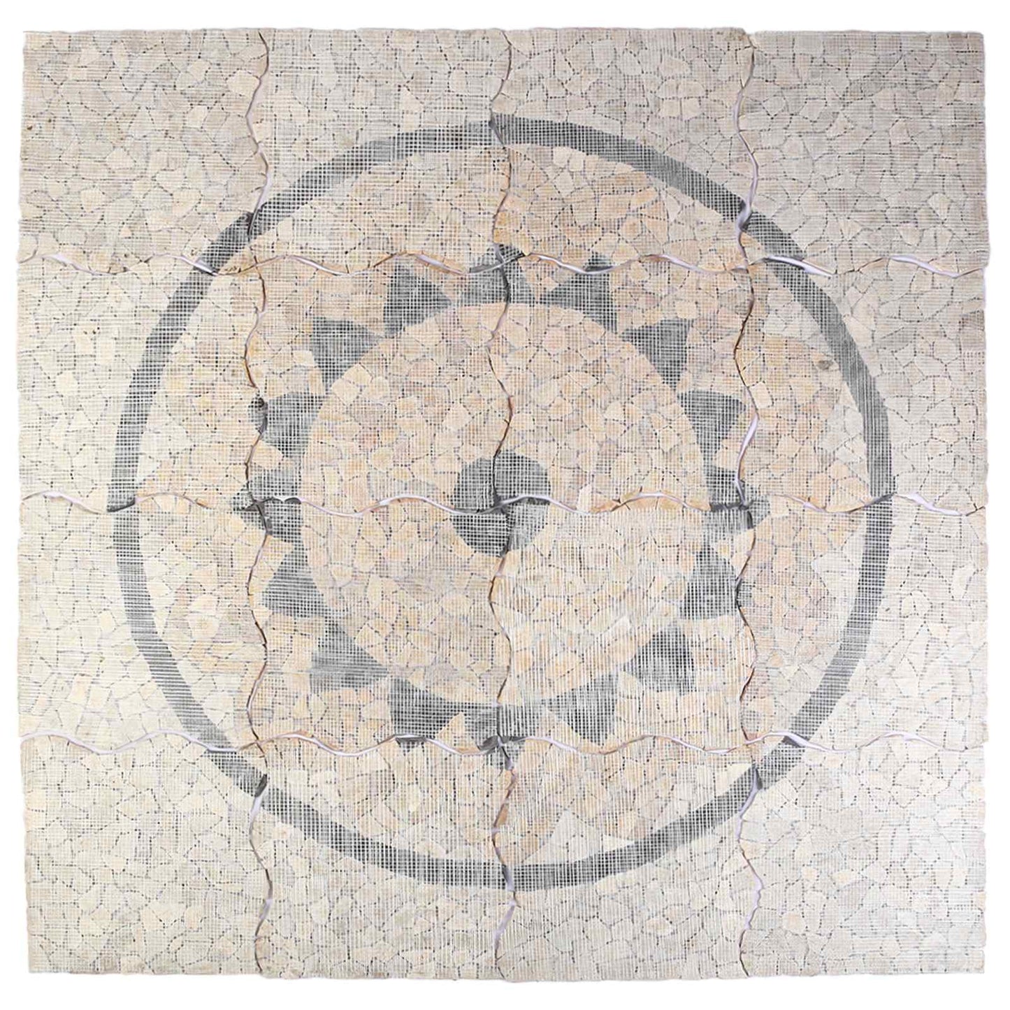 Mosaic Fliser Solsikke Mønster Flerfarvet 120 x 120 cm Marmor