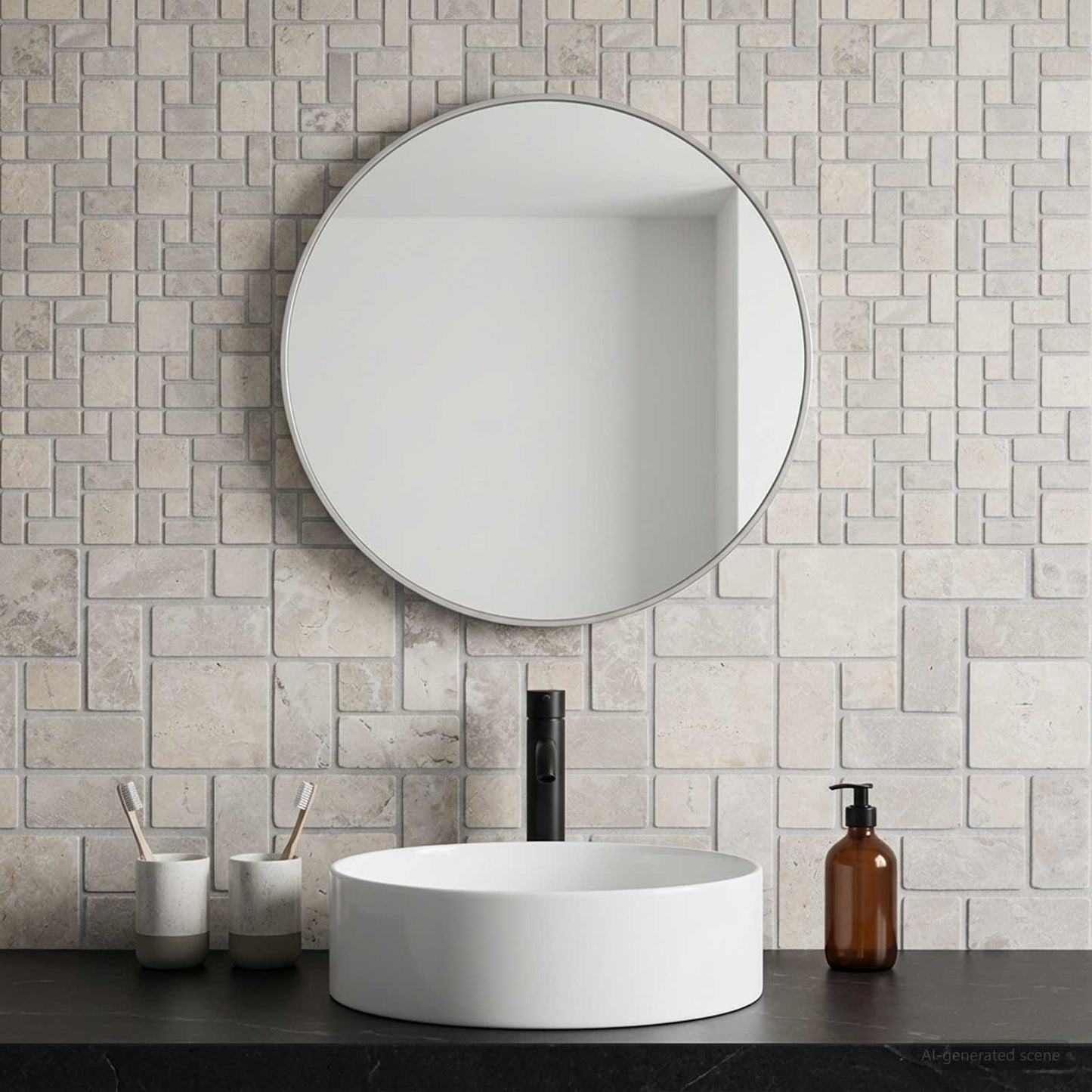 Mosaik Fliser Cremefarvet 30 x 30 cm Marmor