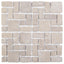 Mosaik Fliser Cremefarvet 30 x 30 cm Marmor