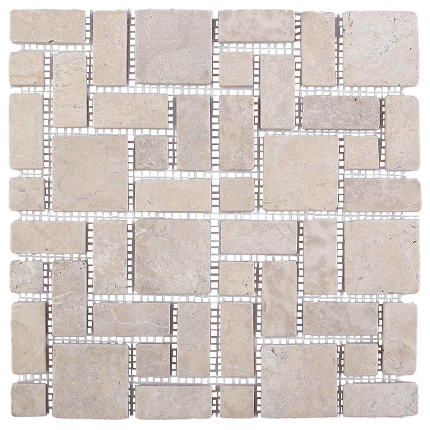 Mosaik Fliser Cremefarvet 30 x 30 cm Marmor
