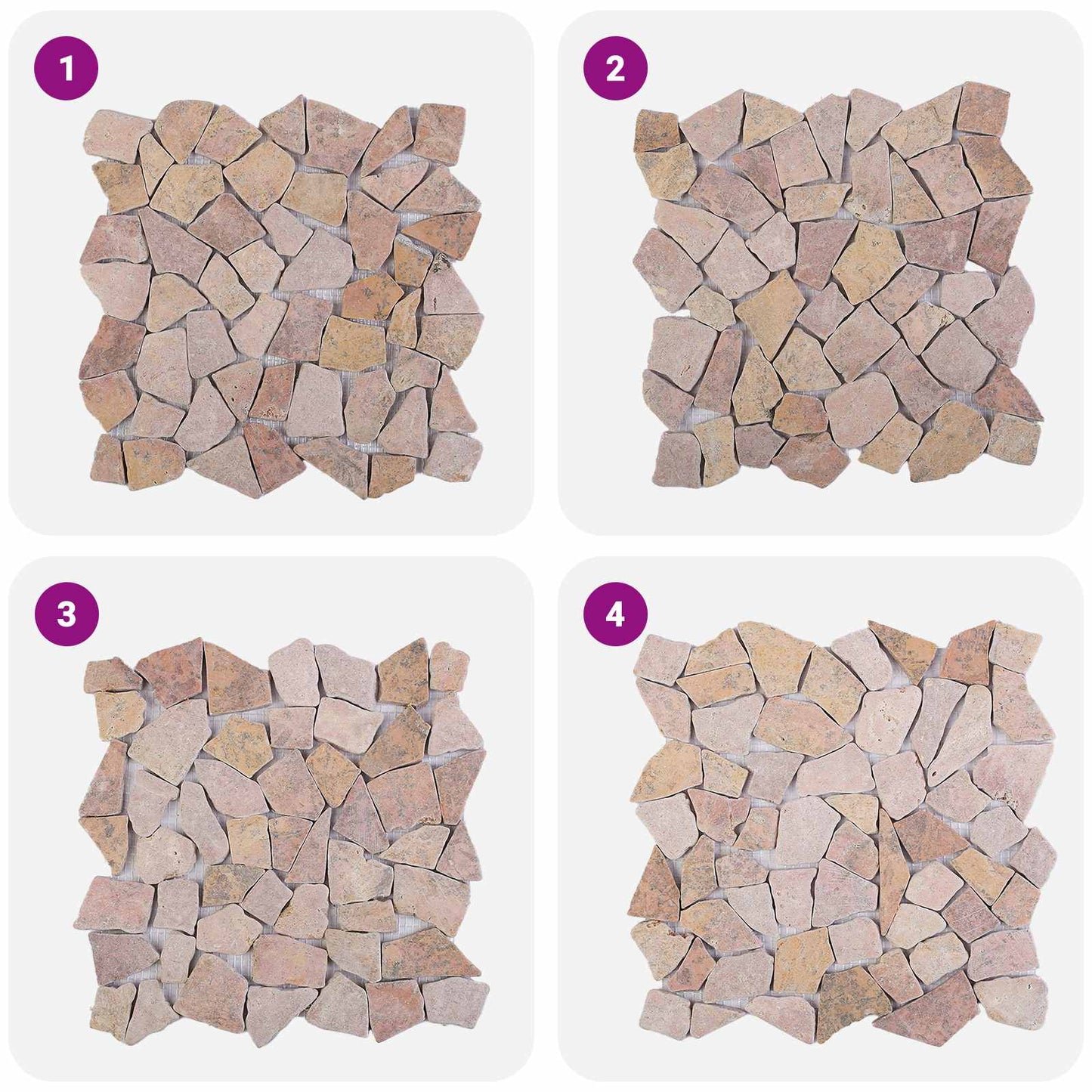 Mosaik Fliser Rød 30 x 30 cm Marmor