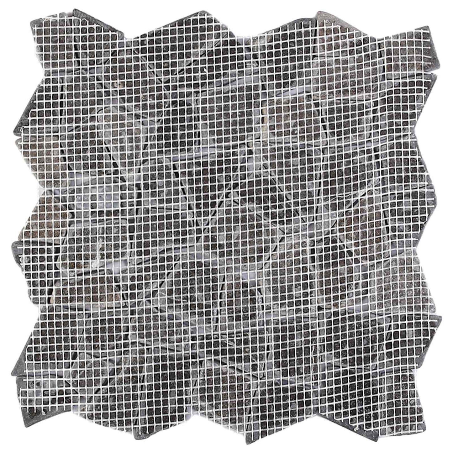 Mosaik Fliser Mørkegrå 30 x 30 cm Marmor