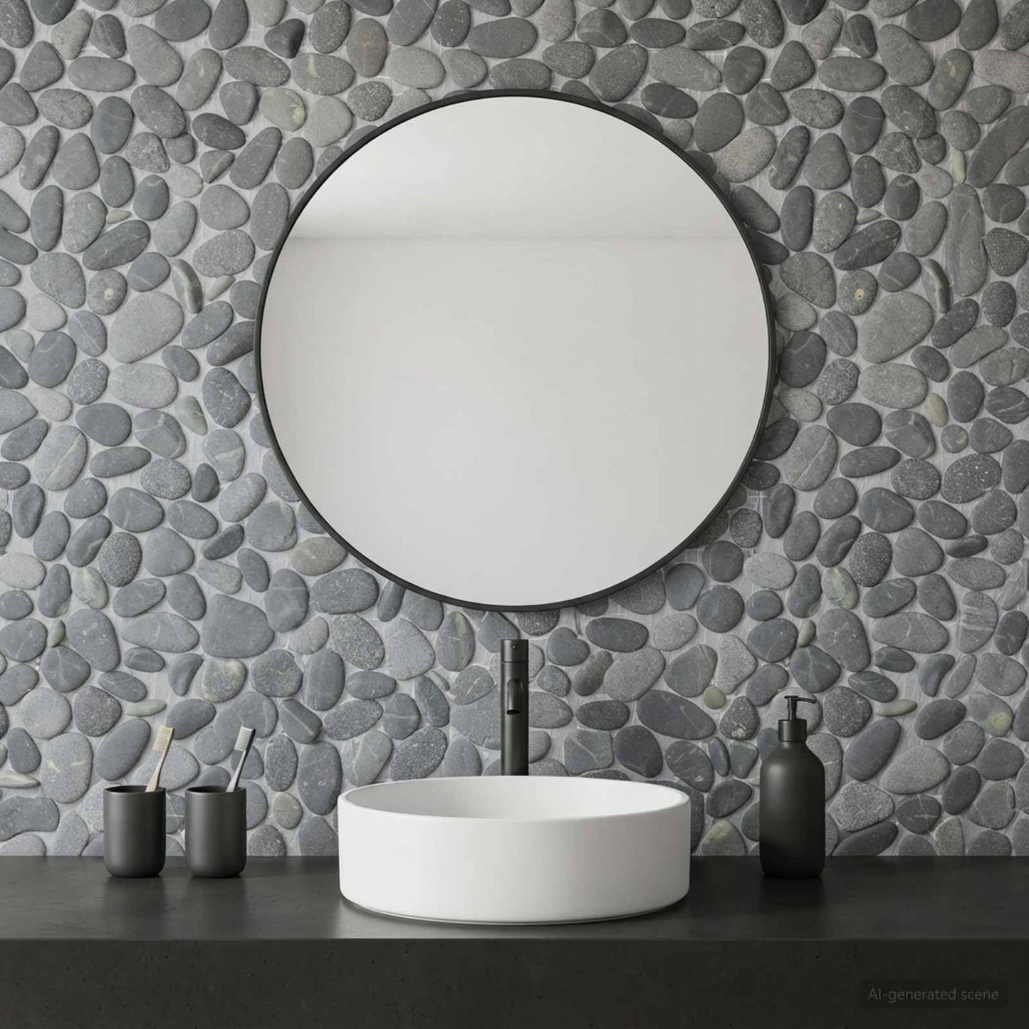 Pebble Fliser Grå 30 x 30 cm Flod Pebble