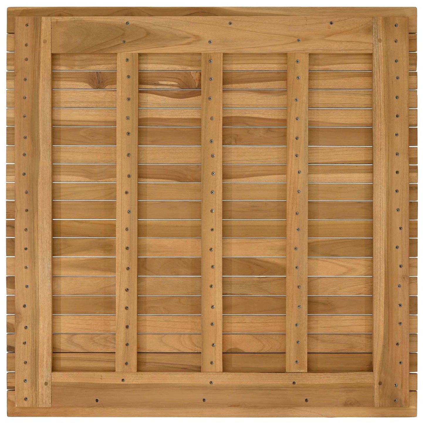 Bordplade 80 x 80 x 3,5 cm Firkantet Massiv Teaktræ Naturfarvet