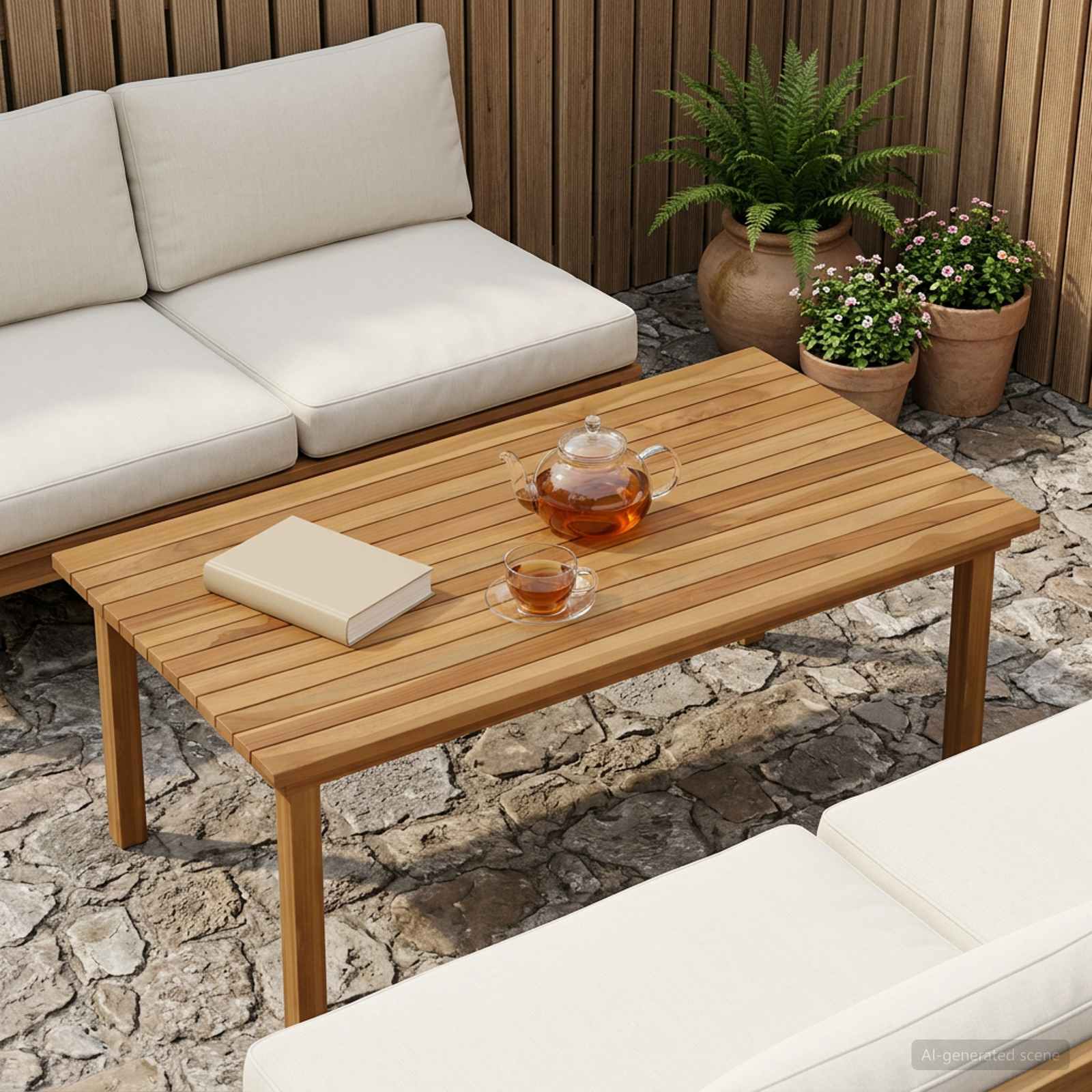 Bordplade 100 x 50 x 3,5 cm Rektangulær Massiv Teaktræ billede