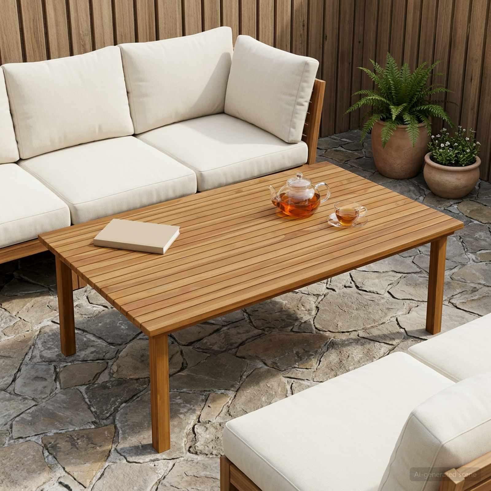 Bordplade 120 x 70 x 3,5 cm Rektangulær Massiv Teaktræ billede