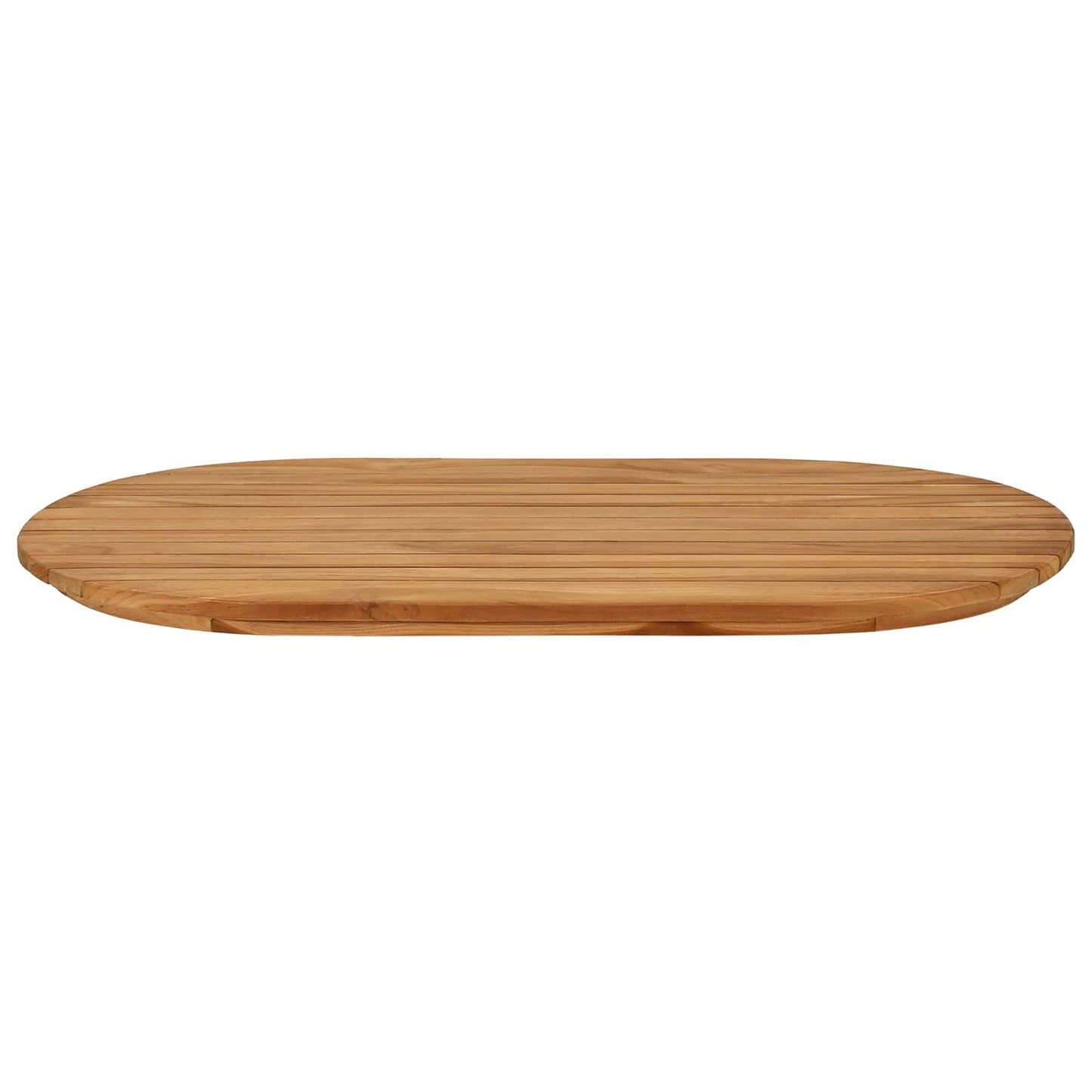 Bordplade 80 x 40 x 3,5 cm Oval Massiv Teaktræ Naturfarvet